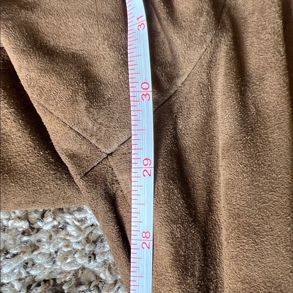 Linda Allard Ellen Tracy Vintage 80s-90s Lambskin Suede Leather High Waist Pant - Picture 11 of 14